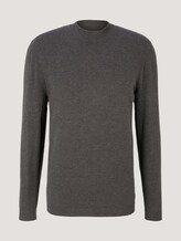 Stehkragenpullover aus nachhaltigem TENCEL™ - Männer - Black Grey Melange Stehkragenpullover aus nachhaltigem TENCEL™ - Männer - Black Grey Melange - 7 - TOM TAILOR Denim