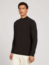 Stehkragenpullover aus nachhaltigem TENCEL™ - Männer - Black Stehkragenpullover aus nachhaltigem TENCEL™ - Männer - Black - 1 - TOM TAILOR Denim