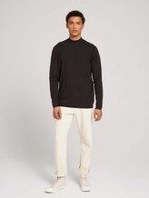 Stehkragenpullover aus nachhaltigem TENCEL™ - Männer - Black Stehkragenpullover aus nachhaltigem TENCEL™ - Männer - Black - 3 - TOM TAILOR Denim