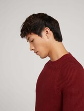 Strickpullover aus nachhaltiger Baumwolle - Männer - burned cordovan red Strickpullover aus nachhaltiger Baumwolle - Männer - burned cordovan red - 9 - TOM TAILOR Denim
