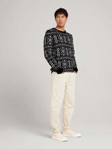 Strickpullover aus nachhaltiger Baumwolle - Männer - black base off white design Strickpullover aus nachhaltiger Baumwolle - Männer - black base off white design - 3 - TOM TAILOR Denim