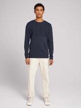 textured sweatshirt - Men - Blueish Grey textured sweatshirt - Men - Blueish Grey - 3 - TOM TAILOR Denim