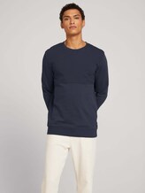 textured sweatshirt - Men - Blueish Grey textured sweatshirt - Men - Blueish Grey - 5 - TOM TAILOR Denim