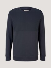 textured sweatshirt - Men - Blueish Grey textured sweatshirt - Men - Blueish Grey - 7 - TOM TAILOR Denim