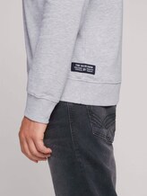 strukturiertes Sweatshirt - Männer - Light Stone Grey Melange strukturiertes Sweatshirt - Männer - Light Stone Grey Melange - 9 - TOM TAILOR Denim