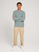 textured sweatshirt - Men - white moss textured sweatshirt - Men - white moss - 3 - TOM TAILOR Denim