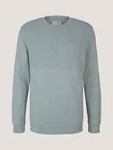 textured sweatshirt - Men - white moss textured sweatshirt - Men - white moss - 7 - TOM TAILOR Denim