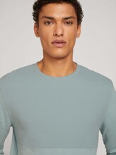 textured sweatshirt - Men - white moss textured sweatshirt - Men - white moss - 9 - TOM TAILOR Denim