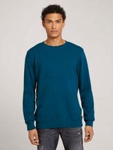 Sweatshirt mit Struktur - Männer - stormy petrol Sweatshirt mit Struktur - Männer - stormy petrol - 1 - TOM TAILOR Denim