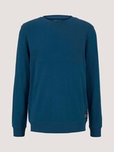 Sweatshirt mit Struktur - Männer - stormy petrol Sweatshirt mit Struktur - Männer - stormy petrol - 7 - TOM TAILOR Denim