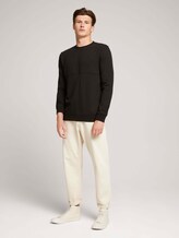 Sweatshirt mit Struktur - Männer - Black Sweatshirt mit Struktur - Männer - Black - 3 - TOM TAILOR Denim