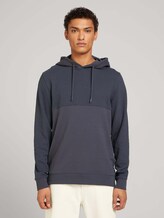 Hoodie mit Struktur - Männer - Blueish Grey Hoodie mit Struktur - Männer - Blueish Grey - 1 - TOM TAILOR Denim