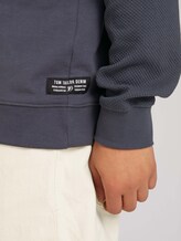 Hoodie mit Struktur - Männer - Blueish Grey Hoodie mit Struktur - Männer - Blueish Grey - 9 - TOM TAILOR Denim