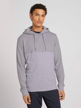 strukturierter Hoodie - Männer - Light Stone Grey Melange strukturierter Hoodie - Männer - Light Stone Grey Melange - 1 - TOM TAILOR Denim
