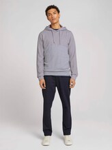 strukturierter Hoodie - Männer - Light Stone Grey Melange strukturierter Hoodie - Männer - Light Stone Grey Melange - 3 - TOM TAILOR Denim