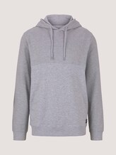 strukturierter Hoodie - Männer - Light Stone Grey Melange strukturierter Hoodie - Männer - Light Stone Grey Melange - 7 - TOM TAILOR Denim