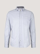 geruit overhemd - Mannen - cloudy blue white structure geruit overhemd - Mannen - cloudy blue white structure - 7 - TOM TAILOR