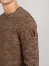 Pullover aus Bio-Baumwolle - Männer - cognac blue offwhite structure Pullover aus Bio-Baumwolle - Männer - cognac blue offwhite structure - 9 - TOM TAILOR