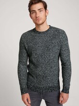 Strickpullover in Melange-Optik - Männer - ice blue off white structure Strickpullover in Melange-Optik - Männer - ice blue off white structure - 5 - TOM TAILOR