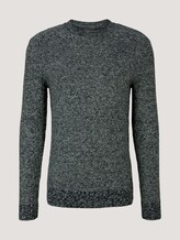Strickpullover in Melange-Optik - Männer - ice blue off white structure Strickpullover in Melange-Optik - Männer - ice blue off white structure - 7 - TOM TAILOR