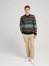 gemusterter Pullover - Männer - ice blue off white navy design gemusterter Pullover - Männer - ice blue off white navy design - 3 - TOM TAILOR