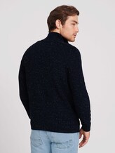 Strukturierter Strickpullover - Männer - navy blue shades nep structure Strukturierter Strickpullover - Männer - navy blue shades nep structure - 2 - TOM TAILOR