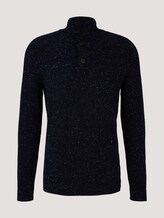 Strukturierter Strickpullover - Männer - navy blue shades nep structure Strukturierter Strickpullover - Männer - navy blue shades nep structure - 7 - TOM TAILOR