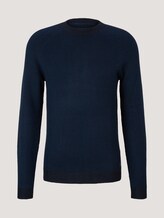 Knitted jumper - Men - navy blue stripe Knitted jumper - Men - navy blue stripe - 7 - TOM TAILOR