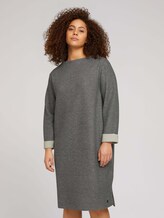 Plus - Jersey Kleid mit 3/4 Ärmeln - Frauen - asphalt grey melange Plus - Jersey Kleid mit 3/4 Ärmeln - Frauen - asphalt grey melange - 1 - My True Me