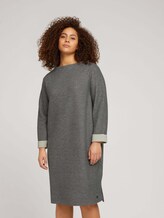 Plus - Jersey Kleid mit 3/4 Ärmeln - Frauen - asphalt grey melange Plus - Jersey Kleid mit 3/4 Ärmeln - Frauen - asphalt grey melange - 5 - My True Me