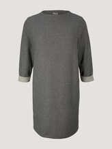 Plus - Jersey Kleid mit 3/4 Ärmeln - Frauen - asphalt grey melange Plus - Jersey Kleid mit 3/4 Ärmeln - Frauen - asphalt grey melange - 7 - My True Me