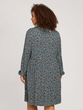 Plus - Gemustertes Kleid mit Ballonärmeln - Frauen - mint floe design Plus - Gemustertes Kleid mit Ballonärmeln - Frauen - mint floe design - 2 - My True Me