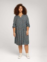 Plus - Gemustertes Kleid mit Ballonärmeln - Frauen - mint floe design Plus - Gemustertes Kleid mit Ballonärmeln - Frauen - mint floe design - 3 - My True Me
