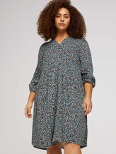 Plus - Gemustertes Kleid mit Ballonärmeln - Frauen - mint floe design Plus - Gemustertes Kleid mit Ballonärmeln - Frauen - mint floe design - 5 - My True Me