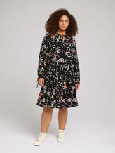 Plus - Gemustertes Midi Kleid mit LENZING™ ECOVERO™ - Frauen - abstract flower pattern Plus - Gemustertes Midi Kleid mit LENZING™ ECOVERO™ - Frauen - abstract flower pattern - 3 - My True Me