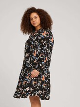Plus - Gemustertes Midi Kleid mit LENZING™ ECOVERO™ - Frauen - abstract flower pattern Plus - Gemustertes Midi Kleid mit LENZING™ ECOVERO™ - Frauen - abstract flower pattern - 5 - My True Me