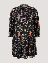 Plus - Gemustertes Midi Kleid mit LENZING™ ECOVERO™ - Frauen - abstract flower pattern Plus - Gemustertes Midi Kleid mit LENZING™ ECOVERO™ - Frauen - abstract flower pattern - 7 - My True Me
