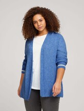 Plus - Gestrickter Cardigan - Frauen - sicilian blue melange Plus - Gestrickter Cardigan - Frauen - sicilian blue melange - 5 - My True Me
