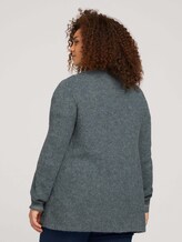 Plus - Gestrickter Cardigan - Frauen - smoky sea green melange Plus - Gestrickter Cardigan - Frauen - smoky sea green melange - 2 - My True Me