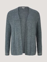 Plus - Gestrickter Cardigan - Frauen - smoky sea green melange Plus - Gestrickter Cardigan - Frauen - smoky sea green melange - 7 - My True Me