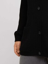 Plus - Gerippter Cardigan aus nachhaltiger Baumwolle - Frauen - deep black Plus - Gerippter Cardigan aus nachhaltiger Baumwolle - Frauen - deep black - 9 - My True Me