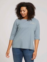 Curvy - t-shirt made of organic cotton - Women - grey mint Curvy - t-shirt made of organic cotton - Women - grey mint - 1 - My True Me