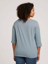 Curvy - t-shirt made of organic cotton - Women - grey mint Curvy - t-shirt made of organic cotton - Women - grey mint - 2 - My True Me