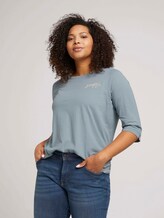 Curvy - t-shirt made of organic cotton - Women - grey mint Curvy - t-shirt made of organic cotton - Women - grey mint - 5 - My True Me