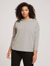 Plus - Shirt mit 3/4 Ärmeln - Frauen - cold beige darker melange Plus - Shirt mit 3/4 Ärmeln - Frauen - cold beige darker melange - 1 - My True Me