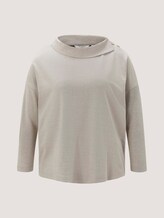 Plus - Shirt mit 3/4 Ärmeln - Frauen - cold beige darker melange Plus - Shirt mit 3/4 Ärmeln - Frauen - cold beige darker melange - 7 - My True Me