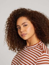 Plus - Langarmshirt mit kurzem Stehkragen - Frauen - cold beige rust stripe Plus - Langarmshirt mit kurzem Stehkragen - Frauen - cold beige rust stripe - 9 - My True Me