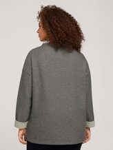 Plus - Sweatshirt mit Kragen - Frauen - asphalt grey melange Plus - Sweatshirt mit Kragen - Frauen - asphalt grey melange - 2 - My True Me