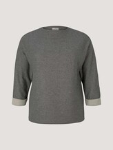 Plus - Sweatshirt mit Kragen - Frauen - asphalt grey melange Plus - Sweatshirt mit Kragen - Frauen - asphalt grey melange - 7 - My True Me