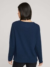 Gemustertes Sweatshirt - Frauen - blue herringbone design Gemustertes Sweatshirt - Frauen - blue herringbone design - 2 - TOM TAILOR